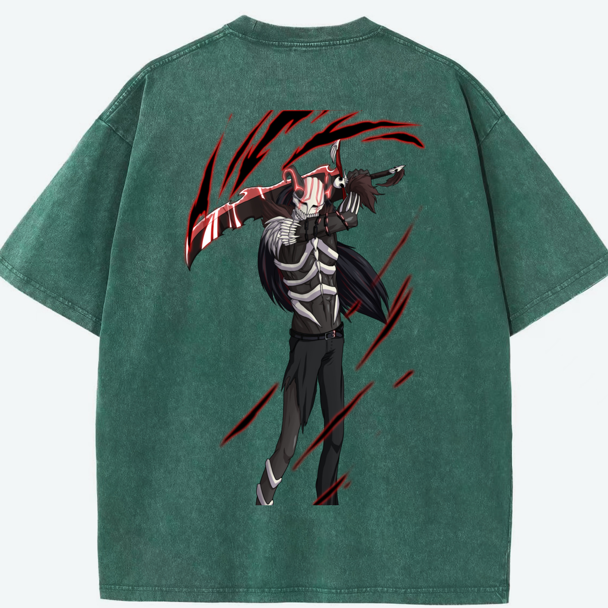 （画像用） ブリーチ 黒崎一護（くろさき いちご）BLEACH Kurosaki Ichigo 綿100% ヴィンテージ風 半袖Tシャツ（背面プリント）